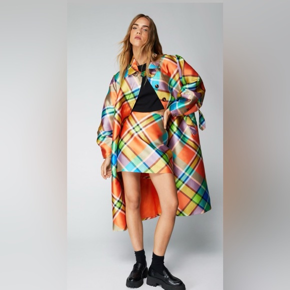 Multi-Color Trench Coat - Picture 1 of 8